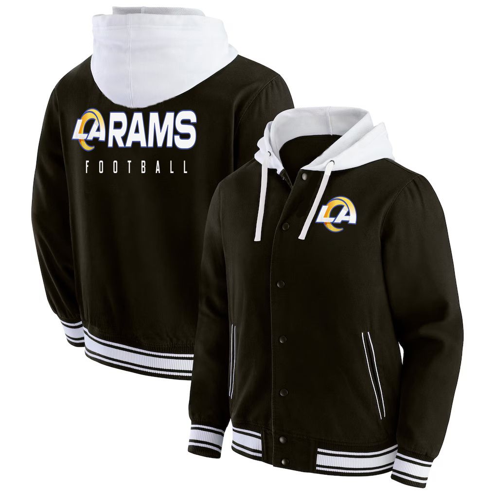 Men 2026 NFL Los Angeles Rams  jacket hoodie Black 012